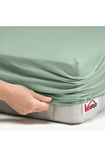 NO BRAND Cearșaf de pat din jerseu cu elastic 120x200 olive 013 grosime 150g/...