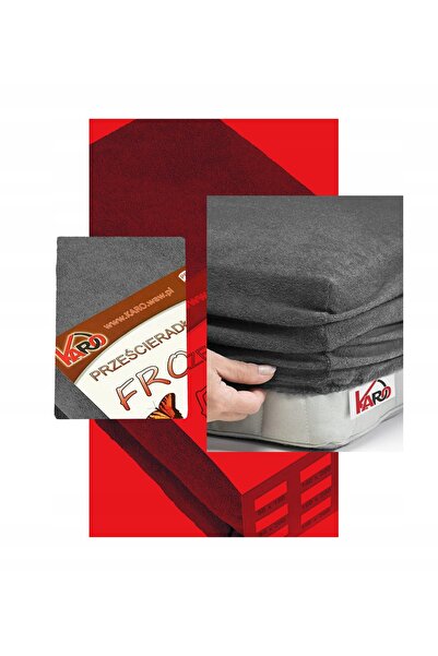 NO BRAND Cearșaf din bumbac froté cu elastic, 140x200, antracit, 072, grosime...