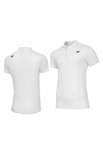 4F Tricou polo din bumbac polova pentru bărbați PTSM366 alb 10S XL