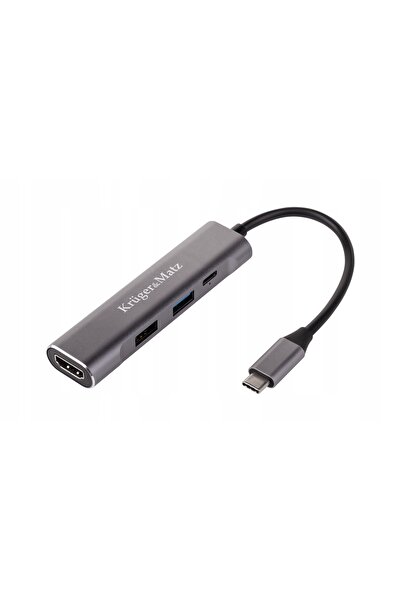 Kruger&Matz Adaptor HUB USB tip C către HDMI/USB 3.0/USB 2.0/C – distribuitor...