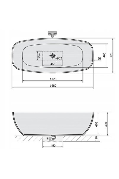 NO BRAND SINTRA 6 l/min baterie de chiuvetă cu cap rotativ, cromată SX001-02
