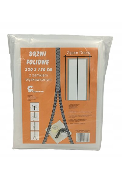 NO BRAND Perdele antipraf 120x215, uși din folie, renovare, fermoar