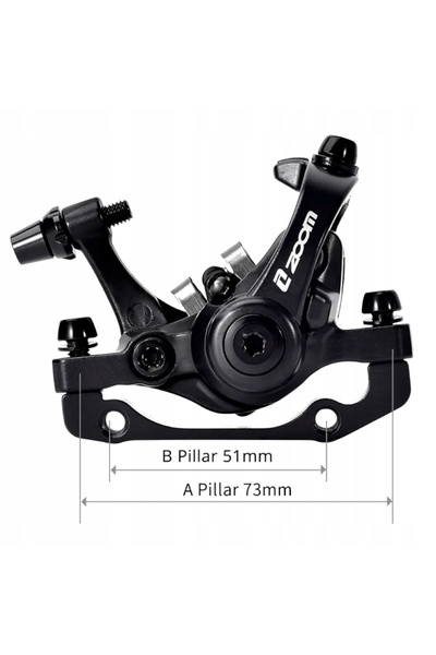 NO BRAND Etrier de frână roată față ZOOM pentru disc de 160/140mm pentru Inok...