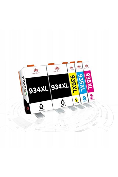 NO BRAND 5x cartușe de cerneală 934 XL 935 XL pentru imprimanta HP Officejet ...