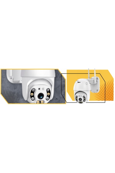 NO BRAND Cameră exterioară WiFi rotativă IP Full HD Monitorizare 360 Zoom 4x ...