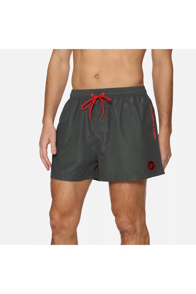 NO BRAND Șorturi de baie pentru bărbați, cu uscare rapidă, Ladeheid gri 4XL