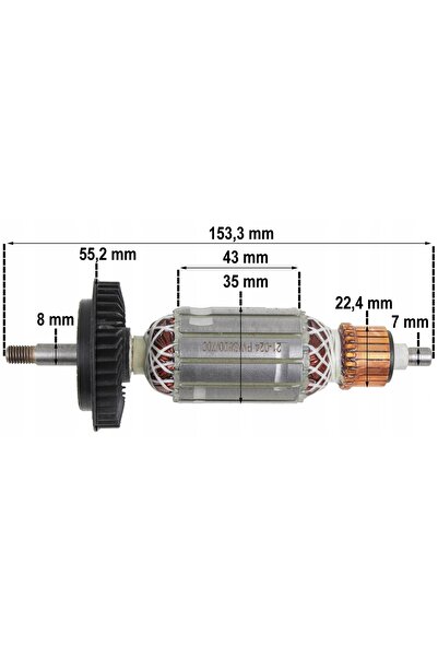 NO BRAND Rotor polizor BOSCH PWS720 PWS 550 600 700 6 7 115 2609000761