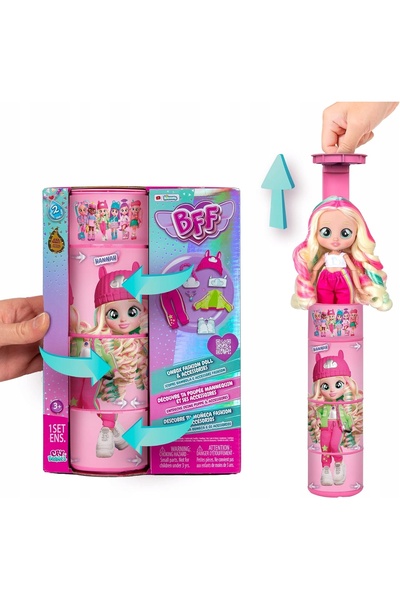 NO BRAND Cry Babies Păpușa BFF Hannah, Păpușă Mică pentru Copii, Set de Acces...