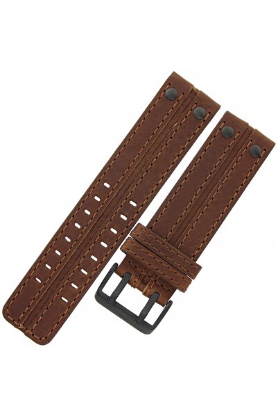 NO BRAND Curea de smartwatch din piele maro 24 mm LAVVU LSCUE24 PIELE