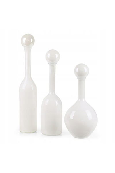 NO BRAND Vază decorativă din sticlă ISLA FI 12 X 70 CM ALBĂ