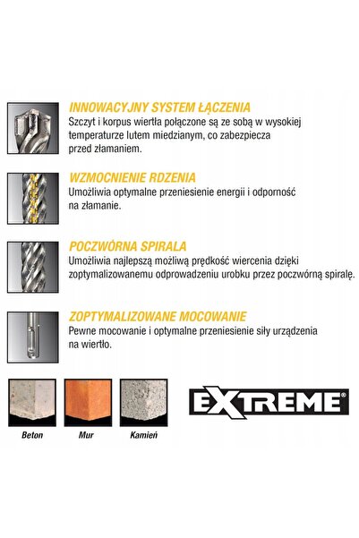 Dewalt DT9600 EXTREME 2 burghiu SDS+ pentru beton 20x600/550 mm