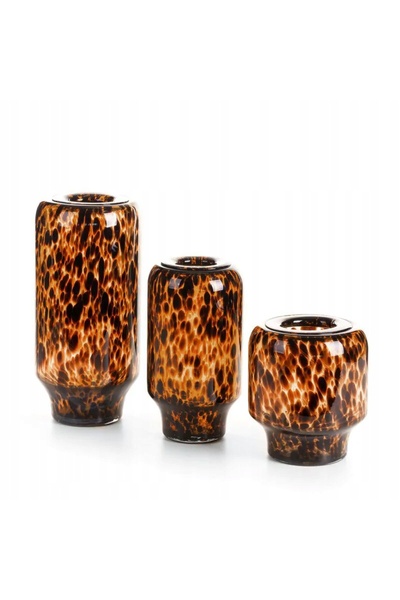 NO BRAND Vază decorativă din sticlă Lana (FI) 19x22cm Negru