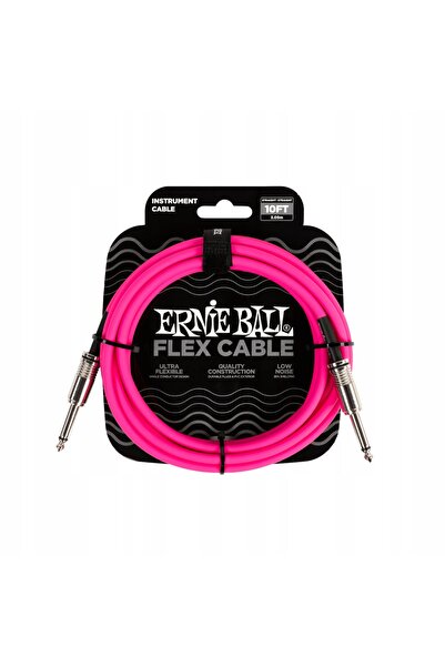 NO BRAND Cablu instrumental chitară mono JACK 3m Ernie Ball P06413 - Roz