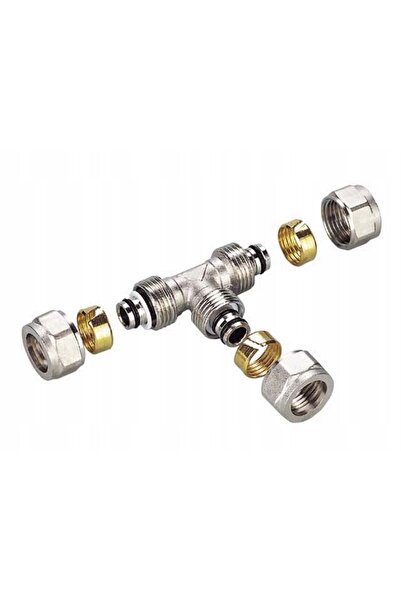 DIAMOND Fiting triunghiular triplu reducător PEX ALUPEX cu fante, din alamă, ...