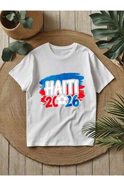 26LIK Men's Haiti 2026 Pattern T-Shirt - Street Style Casual Short Sleeve, Su...