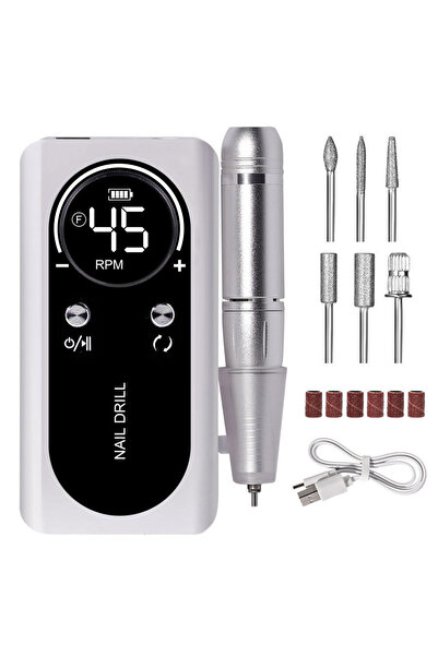 Choice1 Ivory Professional 45000RPM Electric Portable Nail Drill Machine Rech...