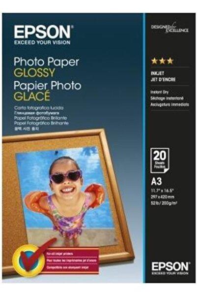 EPSON Glossy Photo Paper, A3, 20 Sheets