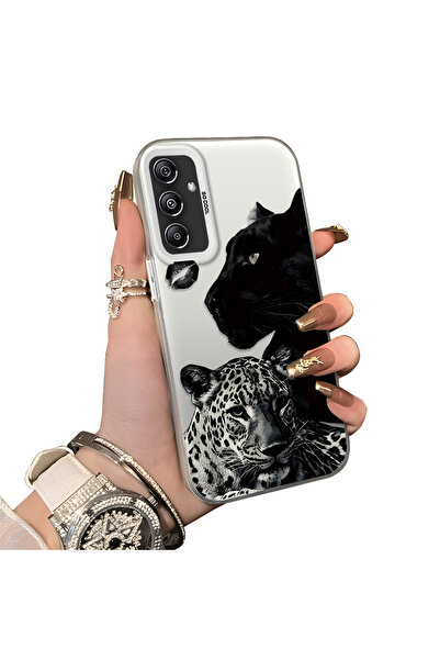 Samsung Galaxy A24 Uyumlu Kara Panter ve Leopar Baskılı Silikon Kılıf, Darbe Emici Koruma