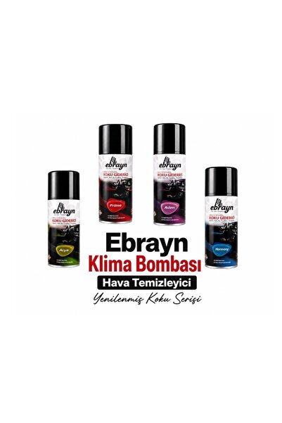 Ebrayn Araç İçi Klima Temizleyici Klima Bombası Hava Tazeleyici 4lü Karma Paket