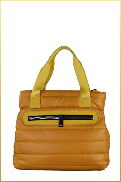 birizmoda Mely Parachute Fabric Large Size Hand and Shoulder Bag - Yellow