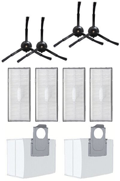 Rovexa Compatibil cu Roborock S7 Max Ultra, 4 filtre Hepa, 4 perii laterale n...