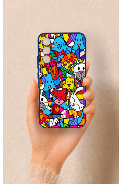 Vip Case Samsung A34 Compatible Britto Garden Patterned Silicone Case