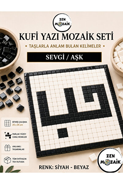 Zen Mozaik Kufi Lettering Mosaic Set – Words with Meaning in Stones