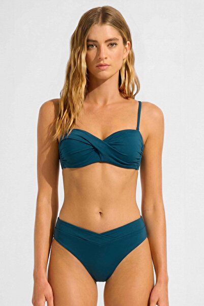 Aytuğ&Mısırlı Egyptian Covered Strapless Bikini Set Petrol