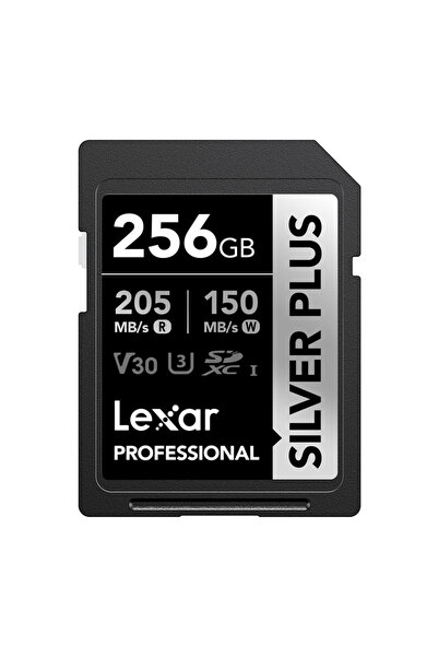 Lexar Card de memorie profesional SILVER PLUS SDXC 256GB U3 V30, 205/150 MB/s