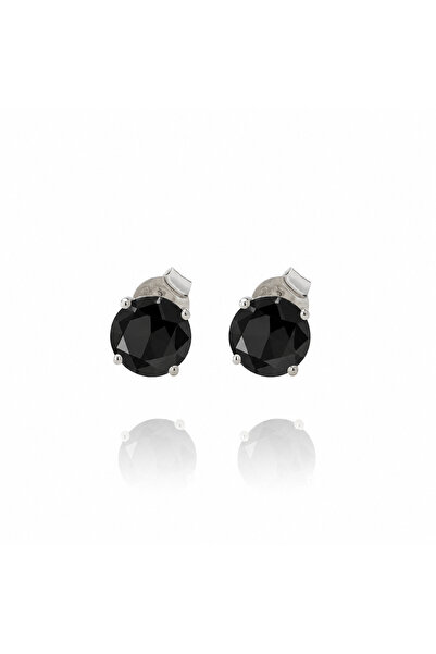 OPAL Cercei tip știft din argint 925 cu zirconiu negru