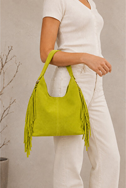 MaVaux Lea 100% Genuine Nubuck Leather, Elegant and Intricate Design Suede Ha...