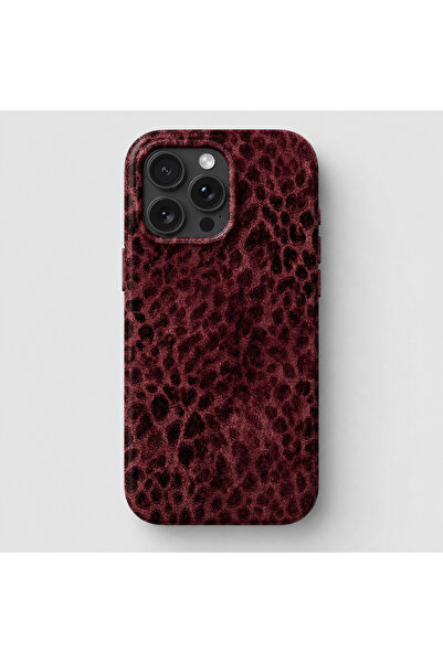 DarkSun iPhone 13/14 Uyumlu Desenli Bordo Lansman Telefon Kılıfı K166
