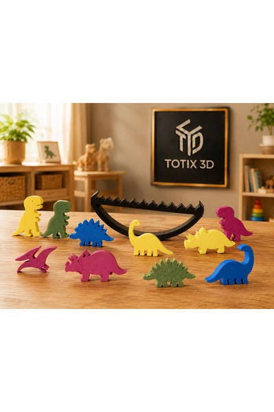 3D Dinozor Denge Oyunu – Renkli Eğitici Çocuk Oyuncağı, El Göz Koordinasyon Oyunu