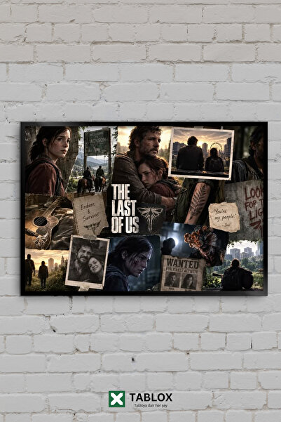 TABLOX The Last Of Us Joel Ellie Colaj de artă decorativ înrămat din MDF