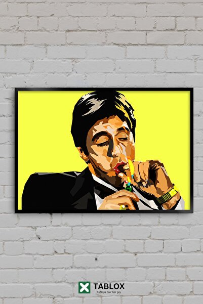 TABLOX Scarface Tony Montana Al Pacino Ταινία Ποπ Αρτ με Κορνίζα Διακοσμητικό...