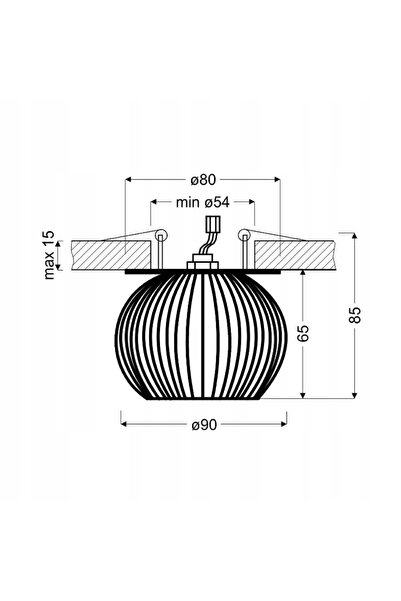 NO BRAND Lampă de tavan rotundă Candellux 9 x 8,5 cm, neagră