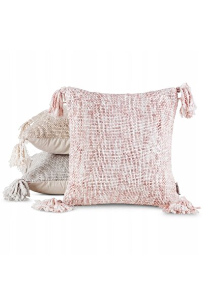 Eurofirany Față de pernă GATI 40x40 cu ciucuri, stil boho, pentru pernă decor...