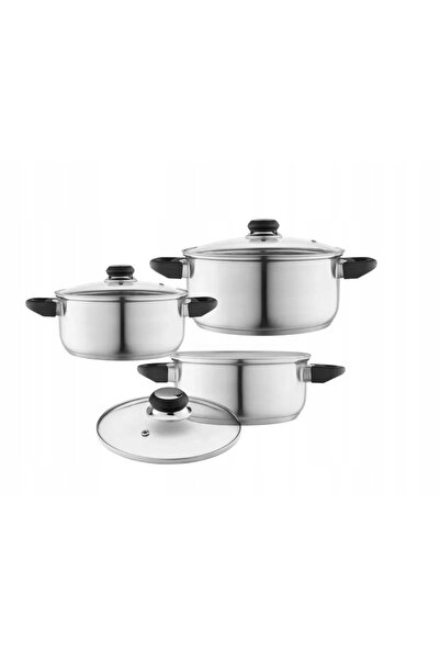 NO BRAND Oale din oțel inoxidabil cu capace Altom Design Emilio 16/18/20 cm