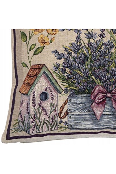 NO BRAND Cuvertură de pat gobelin reversibilă Heather 45x45cm din jacquard