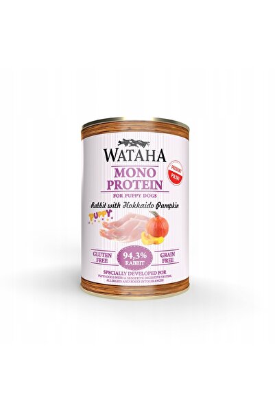 NO BRAND Wataha hrană umedă mono-proteină pentru căței, cu iepure și dovleac,...