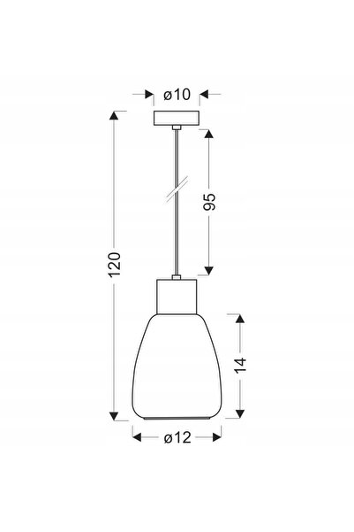 NO BRAND Lampa suspendată Candellux MOLDO, negru metalic, abajur din sticlă, ...