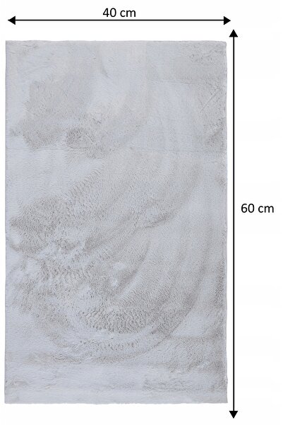 NO BRAND Set covorașe de baie 2 piese 40x60cm antiderapante gri imitație blan...