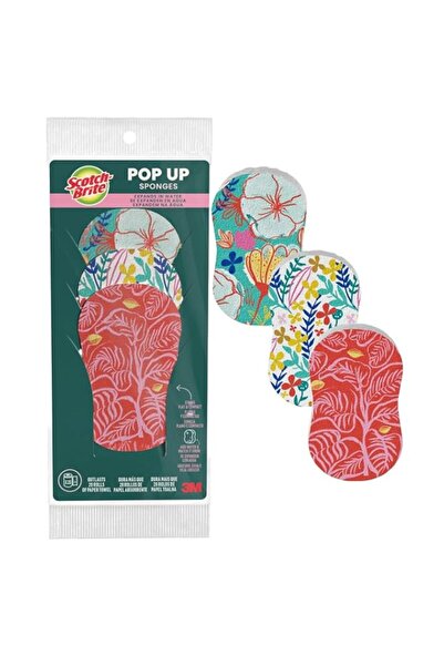 Generic Brand Scotch-Brite® Pop Up Compressed Sponges, 3/Pack, EN/ES/PT