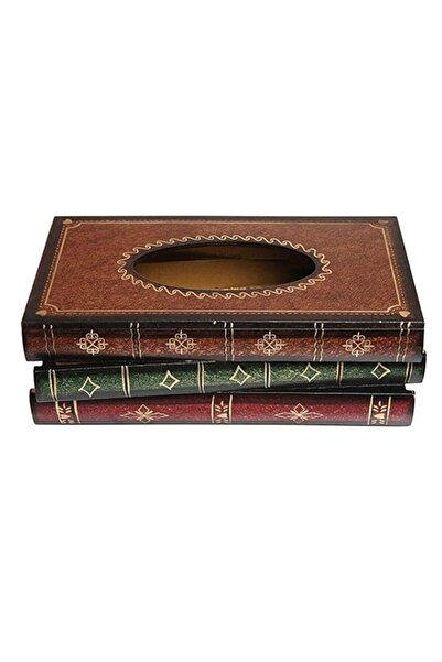 Generic Brand Tissue Holder Elegant Wooden Antique Book Design Tissue Paper H...