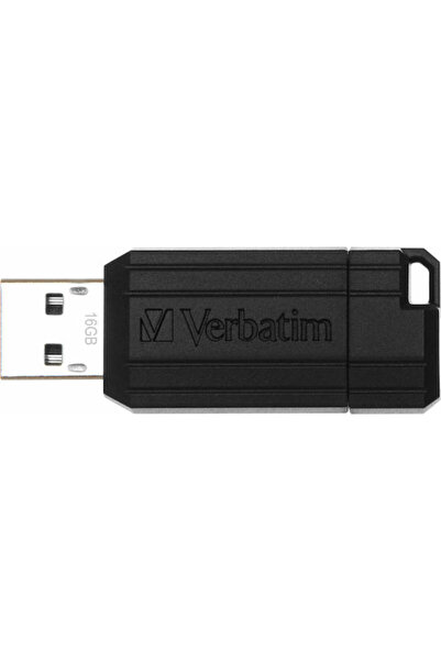 Verbatim PinStripe 16GB USB 2.0 Στικάκι Μαύρο