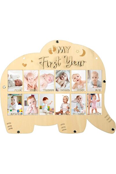 Generic Brand My First Year Picture Frame With Stand, One Year Of Photo Board...