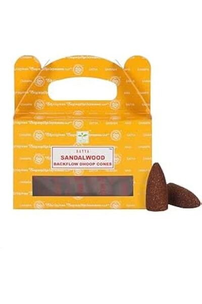 Generic Brand Satya Sandalwood Backflow Dhoop Cones, 24 Cones