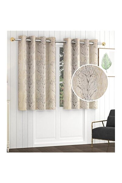 Generic Yellow Weaves Rich Jacquard Fabric Curtains for Door, Leafy Twig, 5 F...