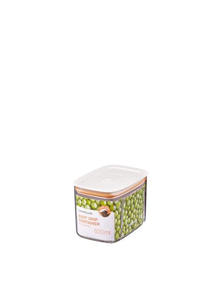 Generic LocknLock Easy Grip Canister Rectangle 600ml – One-Touch Lid, Transpa...