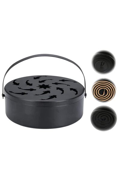 Generic Brand Mosquito Coil Box, ELECDON Wrought Iron Hollow Portable Incense...